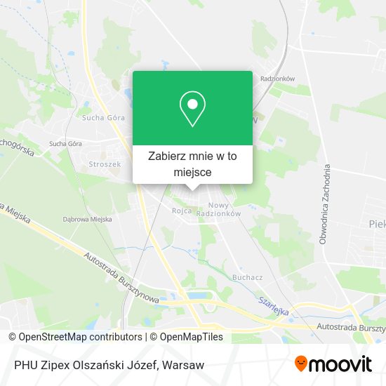 Mapa PHU Zipex Olszański Józef