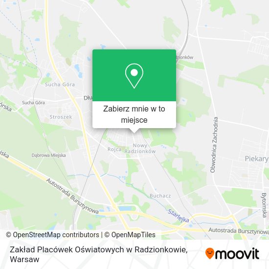 Mapa Zakład Placówek Oświatowych w Radzionkowie