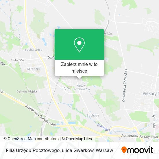 Mapa Filia Urzędu Pocztowego, ulica Gwarków