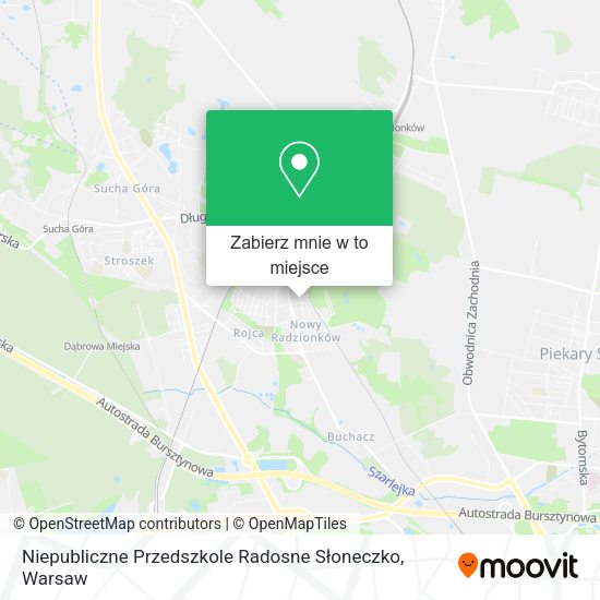 Mapa Niepubliczne Przedszkole Radosne Słoneczko