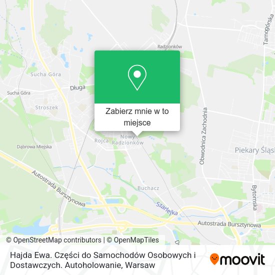 Mapa Hajda Ewa. Części do Samochodów Osobowych i Dostawczych. Autoholowanie