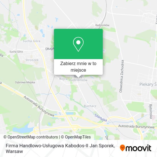 Mapa Firma Handlowo-Usługowa Kabodos-II Jan Sporek