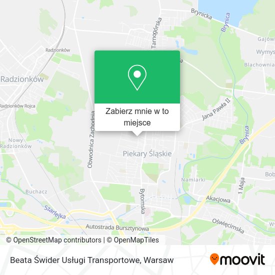 Mapa Beata Świder Usługi Transportowe