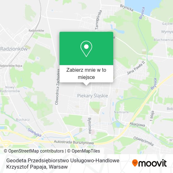 Mapa Geodeta Przedsiębiorstwo Usługowo-Handlowe Krzysztof Papaja