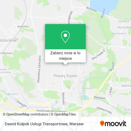 Mapa Dawid Kulpok Usługi Transportowe