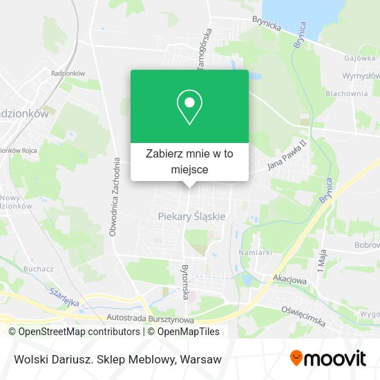 Mapa Wolski Dariusz. Sklep Meblowy