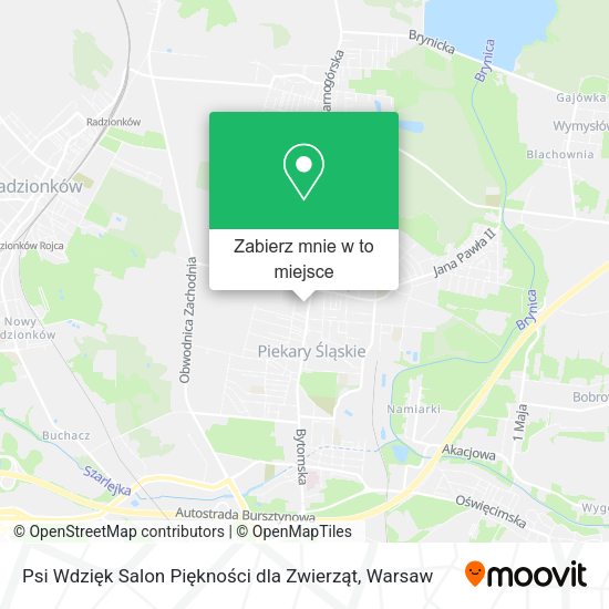 Mapa Psi Wdzięk Salon Piękności dla Zwierząt