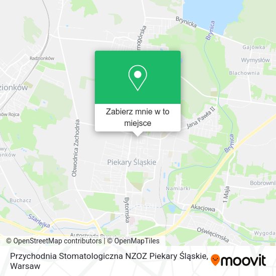 Mapa Przychodnia Stomatologiczna NZOZ Piekary Śląskie