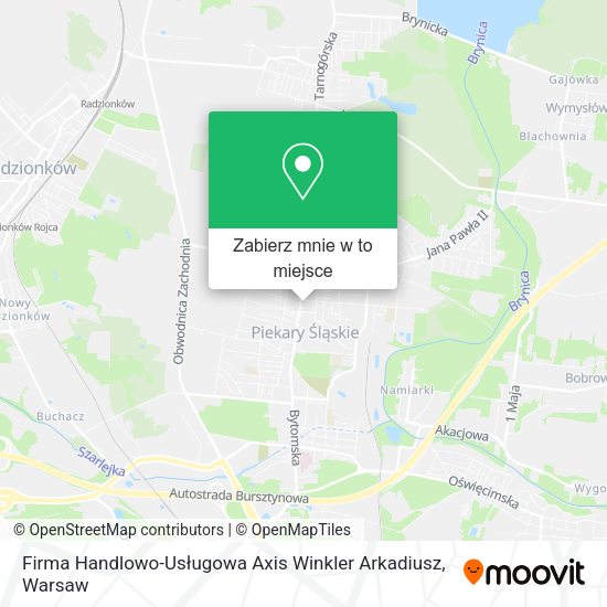 Mapa Firma Handlowo-Usługowa Axis Winkler Arkadiusz