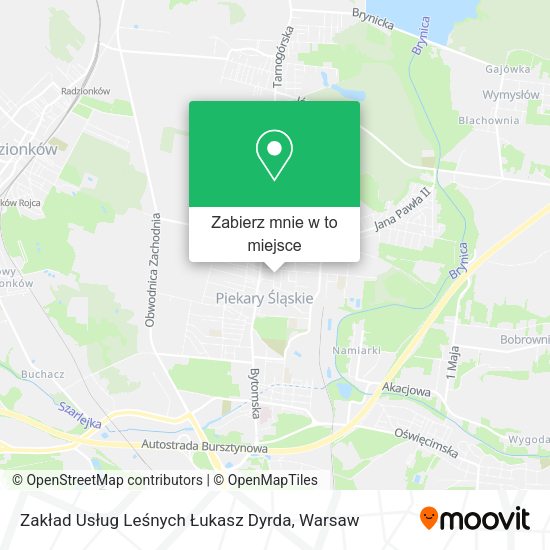 Mapa Zakład Usług Leśnych Łukasz Dyrda