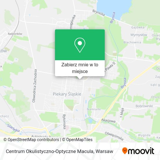 Mapa Centrum Okulistyczno-Optyczne Macula