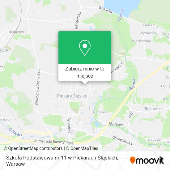 Mapa Szkoła Podstawowa nr 11 w Piekarach Śląskich