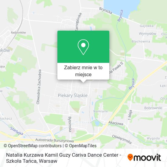 Mapa Natalia Kurzawa Kamil Guzy Cariva Dance Center - Szkoła Tańca