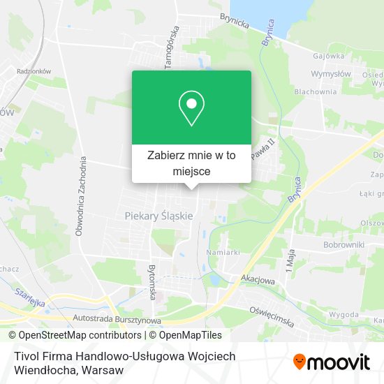 Mapa Tivol Firma Handlowo-Usługowa Wojciech Wiendłocha