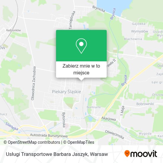 Mapa Usługi Transportowe Barbara Jaszyk