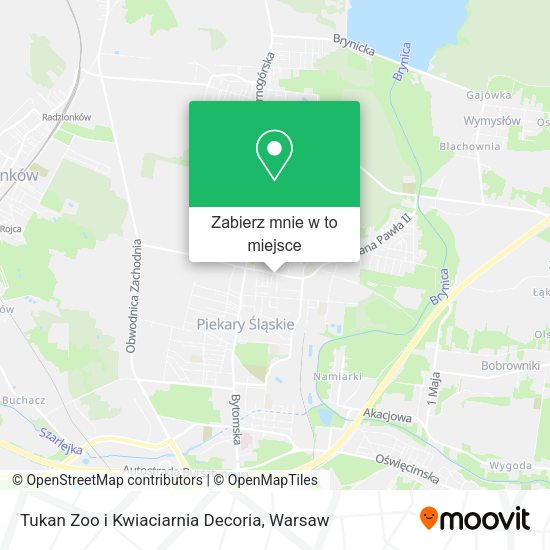 Mapa Tukan Zoo i Kwiaciarnia Decoria