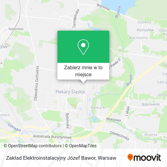 Mapa Zakład Elektroinstalacyjny Józef Bawor