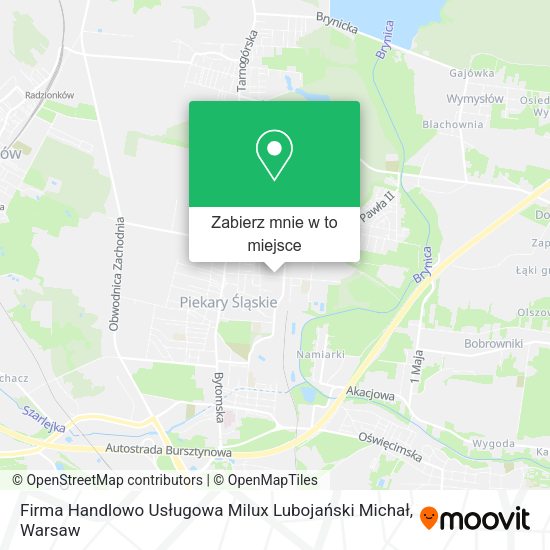 Mapa Firma Handlowo Usługowa Milux Lubojański Michał