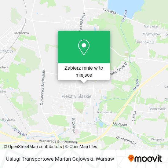 Mapa Uslugi Transportowe Marian Gajowski