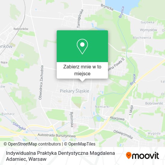 Mapa Indywidualna Praktyka Dentystyczna Magdalena Adamiec