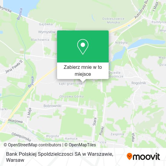 Mapa Bank Polskiej Spoldzielczosci SA w Warszawie