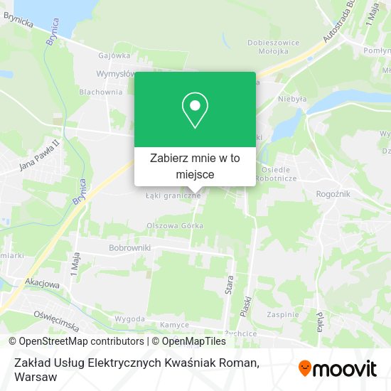 Mapa Zakład Usług Elektrycznych Kwaśniak Roman