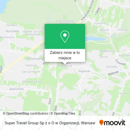 Mapa Super Travel Group Sp z o O w Organizacji