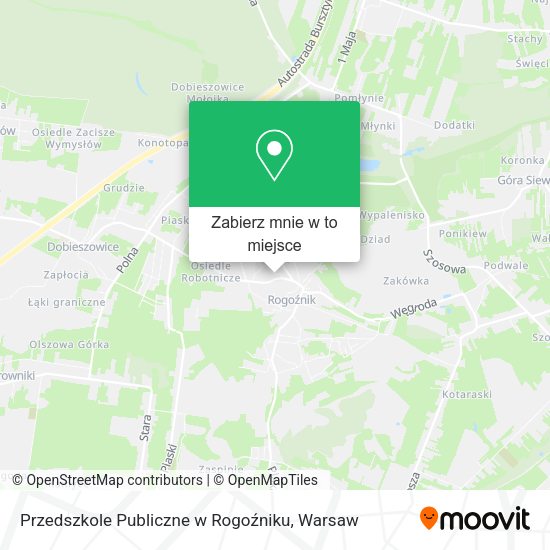 Mapa Przedszkole Publiczne w Rogoźniku