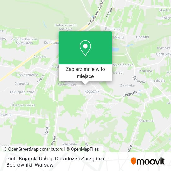 Mapa Piotr Bojarski Usługi Doradcze i Zarządcze - Bobrowniki