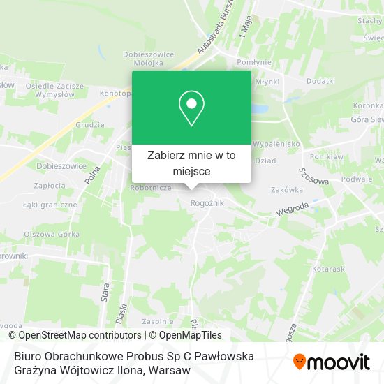 Mapa Biuro Obrachunkowe Probus Sp C Pawłowska Grażyna Wójtowicz Ilona