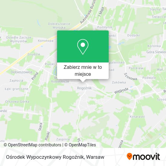 Mapa Ośrodek Wypoczynkowy Rogoźnik