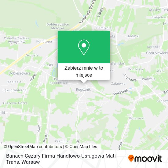 Mapa Banach Cezary Firma Handlowo-Usługowa Mati-Trans