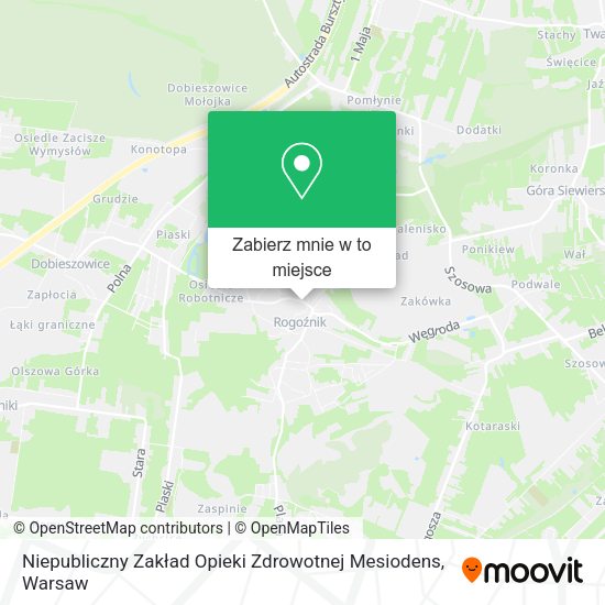 Mapa Niepubliczny Zakład Opieki Zdrowotnej Mesiodens