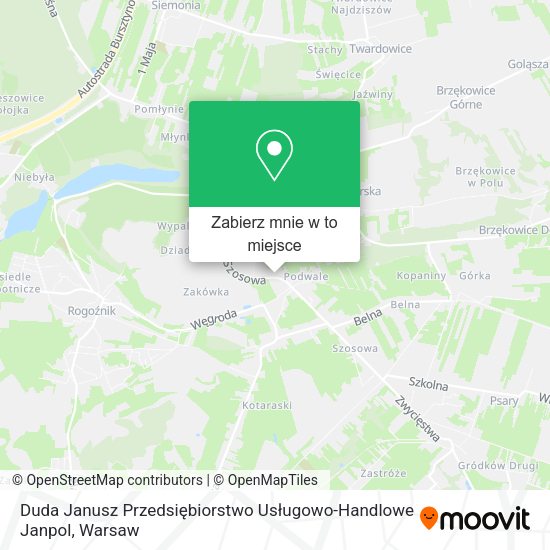 Mapa Duda Janusz Przedsiębiorstwo Usługowo-Handlowe Janpol