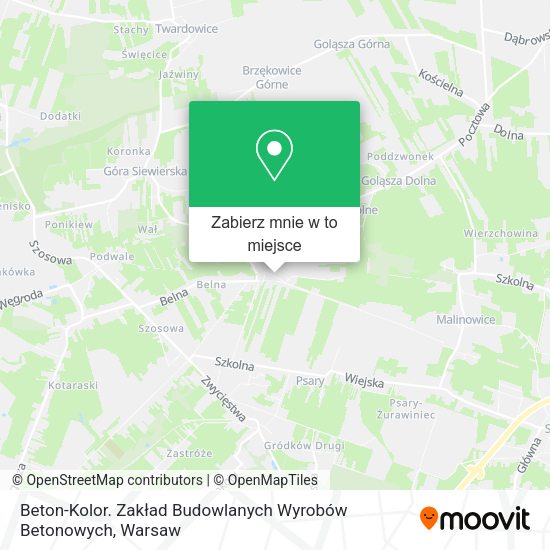 Mapa Beton-Kolor. Zakład Budowlanych Wyrobów Betonowych