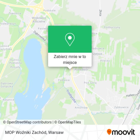 Mapa MOP Woźniki Zachód