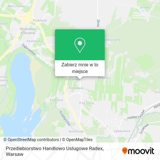 Mapa Przediebiorstwo Handlowo Uslugowe Radex