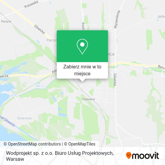 Mapa Wodprojekt sp. z o.o. Biuro Usług Projektowych