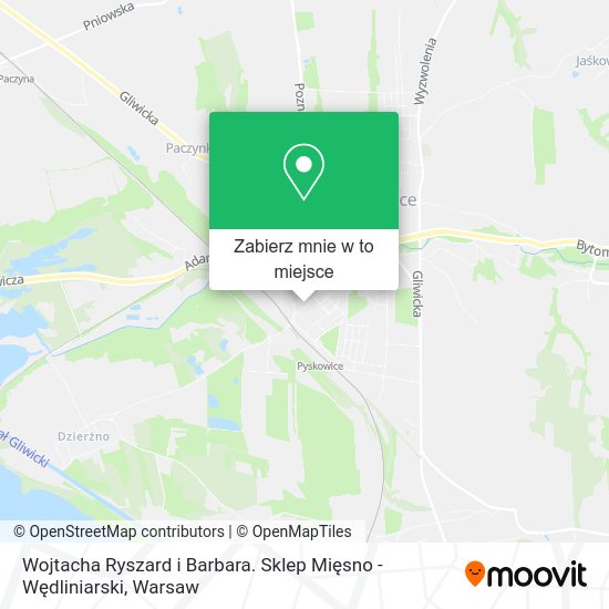 Mapa Wojtacha Ryszard i Barbara. Sklep Mięsno - Wędliniarski