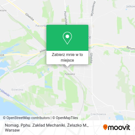 Mapa Nomag. Pphu. Zakład Mechaniki. Żelazko M.