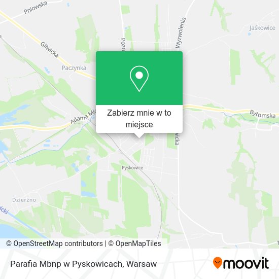 Mapa Parafia Mbnp w Pyskowicach