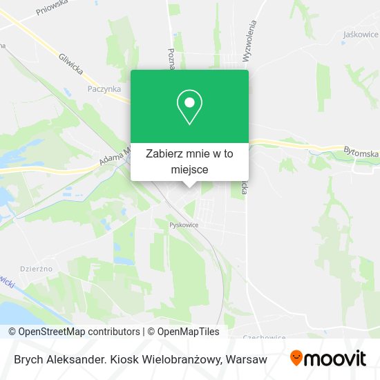 Mapa Brych Aleksander. Kiosk Wielobranżowy