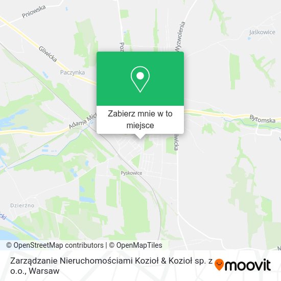 Mapa Zarządzanie Nieruchomościami Kozioł & Kozioł sp. z o.o.