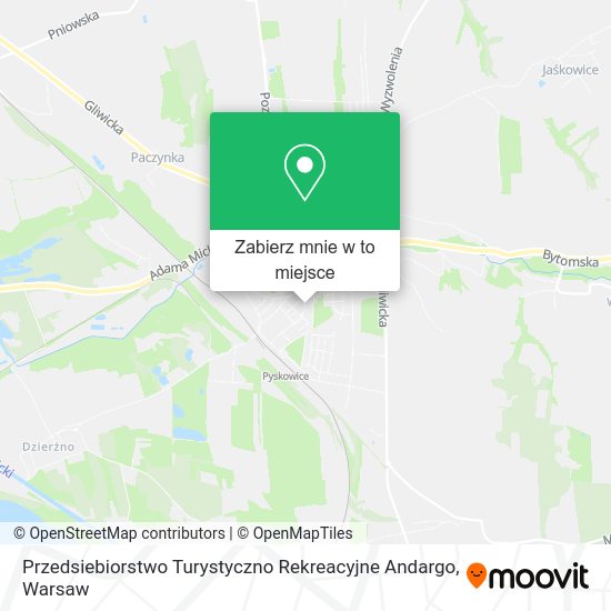 Mapa Przedsiebiorstwo Turystyczno Rekreacyjne Andargo