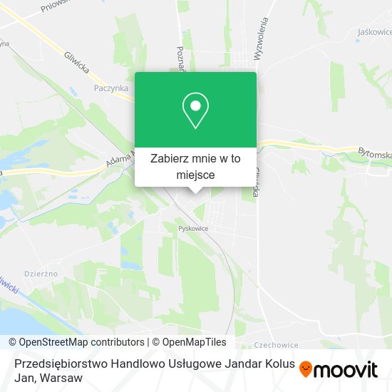 Mapa Przedsiębiorstwo Handlowo Usługowe Jandar Kolus Jan