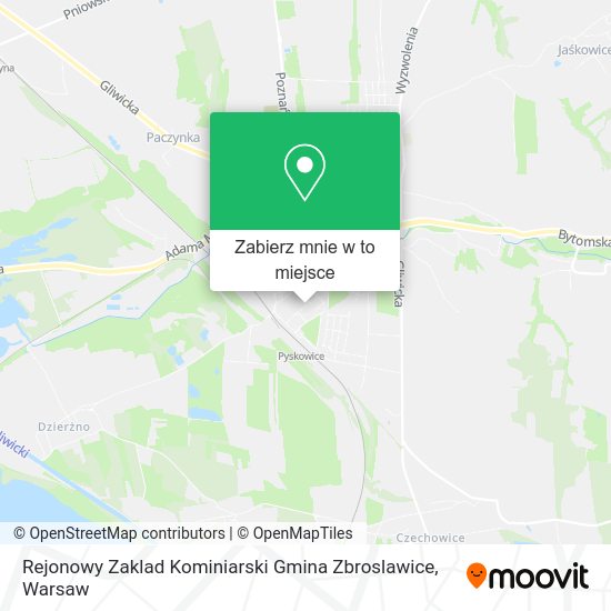 Mapa Rejonowy Zaklad Kominiarski Gmina Zbroslawice