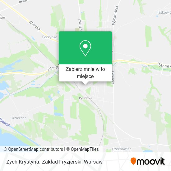 Mapa Zych Krystyna. Zakład Fryzjerski