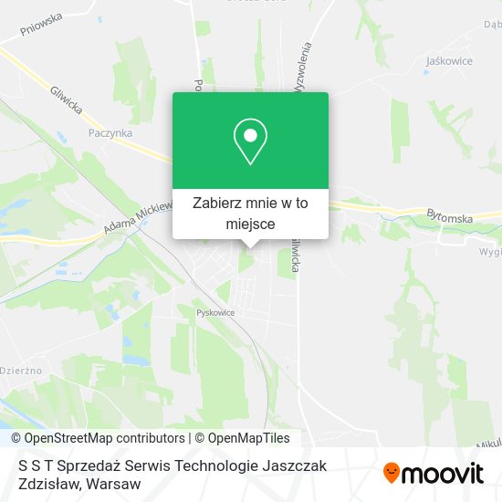 Mapa S S T Sprzedaż Serwis Technologie Jaszczak Zdzisław