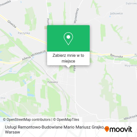 Mapa Usługi Remontowo-Budowlane Mario Mariusz Grajko