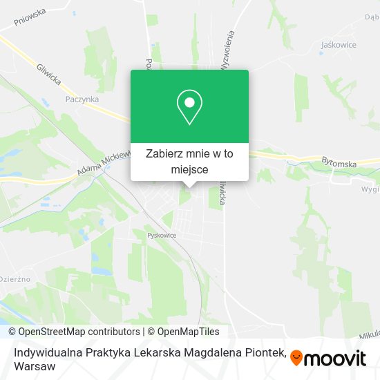 Mapa Indywidualna Praktyka Lekarska Magdalena Piontek